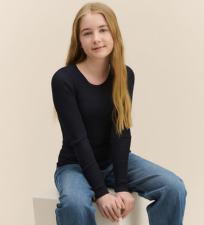 Rosemunde Blússa - Rib - Bakú - Svart