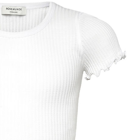 Rosemunde Stuttermabolur - Rib - Bakú - Nýtt White