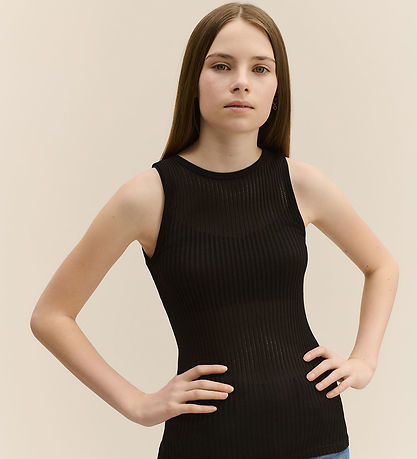 Rosemunde Topp - Rib - Baku - Svart