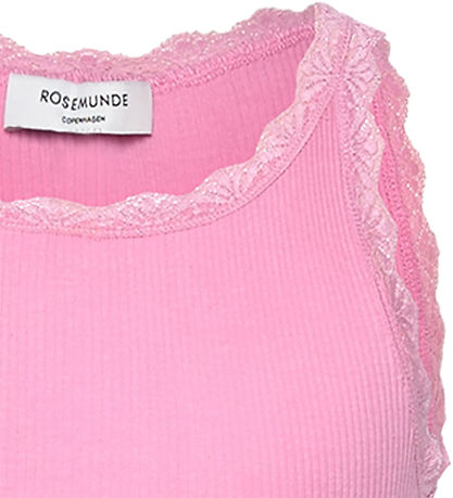 Rosemunde Topp - Rib - Balta - Prism Rosa m. Bonder