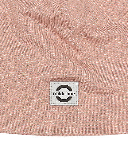 Mikk-Line Beanie - 2-layer - Ash Rose w. Glitter