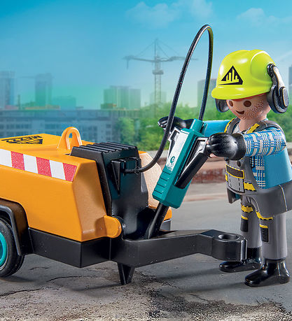 Playmobil Action Hetjur - Byggingarstarfsmaður - 71752 - 14 Part