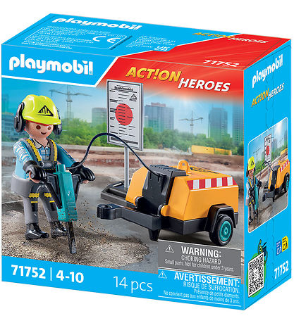 Playmobil Action Hetjur - Byggingarstarfsmaður - 71752 - 14 Part