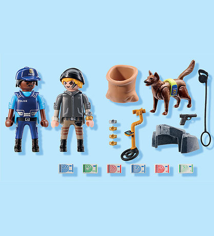 Action Héros Playmobil - Recherche policière avec Chien - 71731 