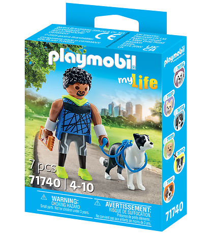 Playmobil MyLife - Jogger with Border Collie - 71740 - 7 Parts
