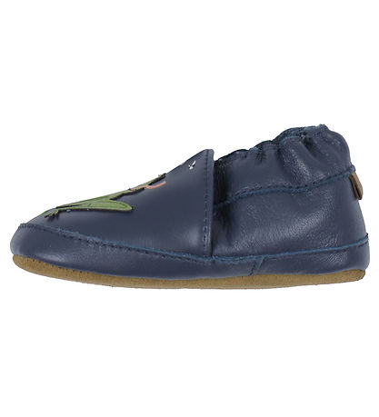 Melton Leder-Krabbelschuhe - Frosch - Navy Academy