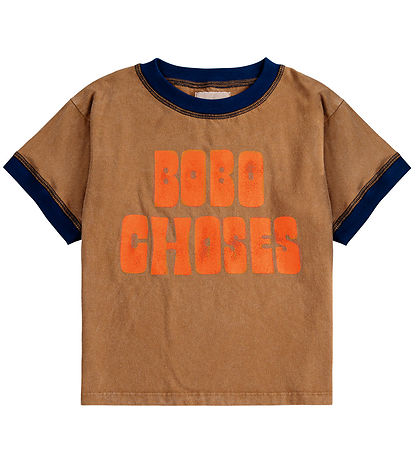 Bobo Choses Stuttermabolur - Brúnt