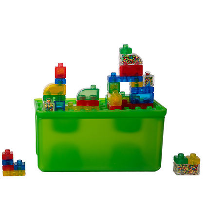 Jelly Blox Geymslukassi M. Kubbar - 2-I-1 - 30 Partar - Grænt