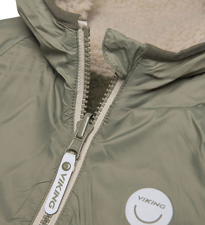Viking Fleece Jacket - Reversible - Play - Olive/Beige
