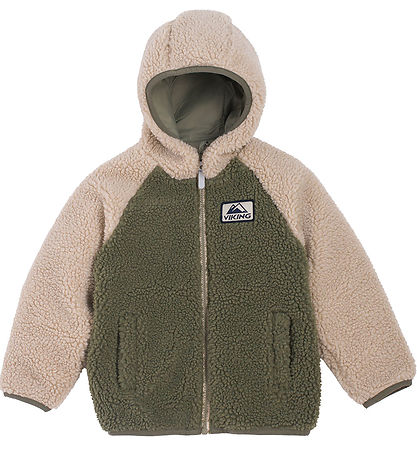 Viking Fleece Jacket - Reversible - Play - Olive/Beige