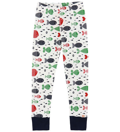 Katvig Leggings - White w. Fish