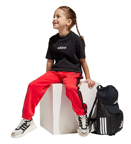 adidas Performance Stuttermabolur - 160 - Svart M. Hvítur