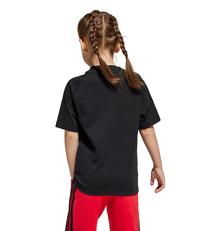 adidas Performance Stuttermabolur - 160 - Svart M. Hvítur