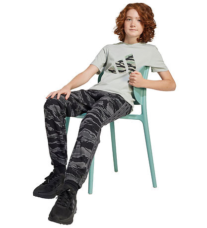 adidas Performance Stuttermabolur - Undur Silfur M. Lógó