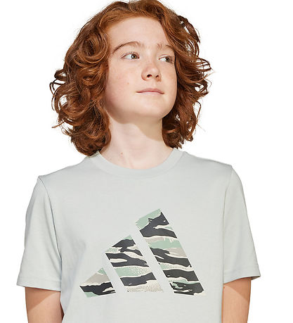 adidas Performance Stuttermabolur - Undur Silfur M. Lógó