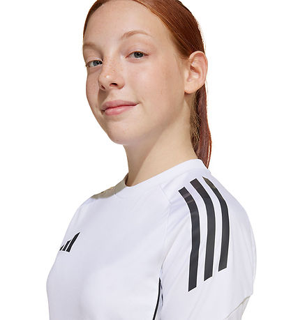 adidas Performance Stuttermabolur - Tiro25C - Hvítur M. Svart/Gr