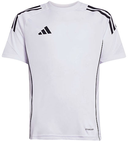 adidas Performance Stuttermabolur - Tiro25C - Hvítur M. Svart/Gr