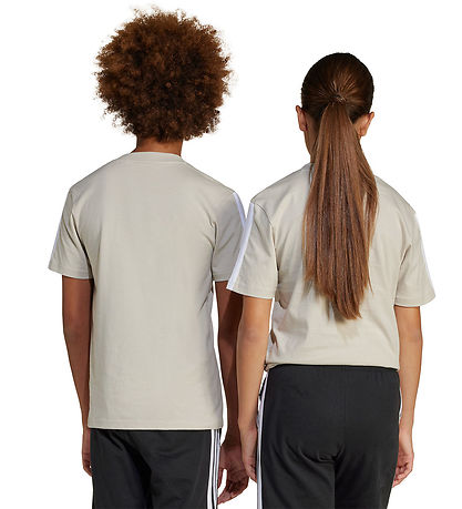 adidas Performance Stuttermabolur - 160 - Drapplitað/Hvítur