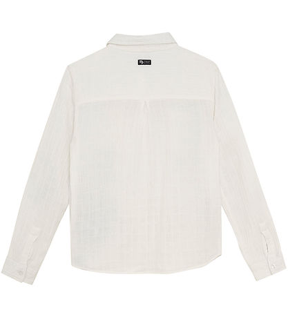 Indverskt Blue Jeans Skyrta - Bright White