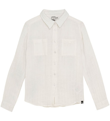 Indverskt Blue Jeans Skyrta - Bright White
