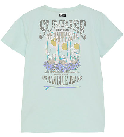 Indian Blue Jeans T-shirt - Blue Glow w. Print