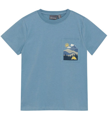 Color Kids T-shirt - Faded Denim w. Print