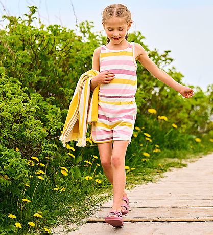Color Kids Summer Romper - Coral Blush w. Stripes
