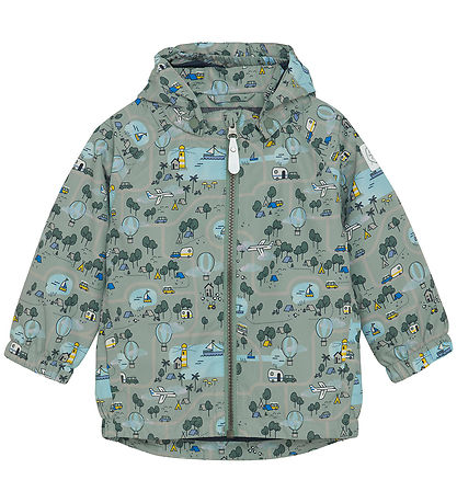 Color Kids Lightweight Jacket - Iceberg Green w. Print