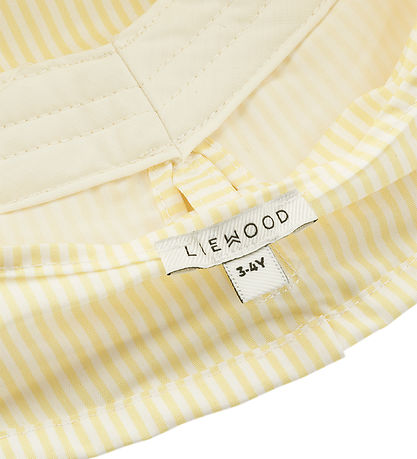 Liewood Sundhattur - Damona - UV40+ - Stripe Lemonade/Fílabeinsh