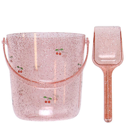Konges Sløjd Strandset - Hink/Spade - Glitter - Körsbär