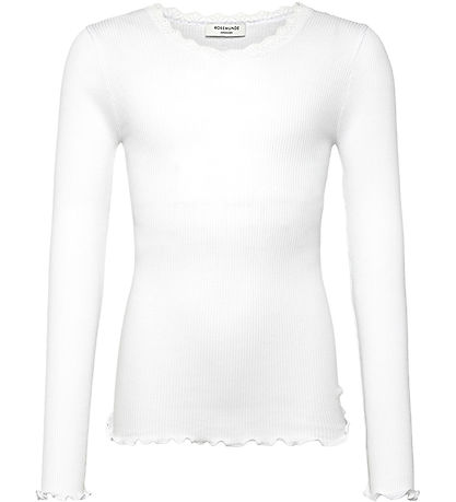 Rosemunde Bluse - Rib - Balta - Neu White m. Spitze
