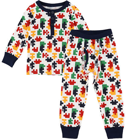 Katvig Pyjama Set - Navy/Red