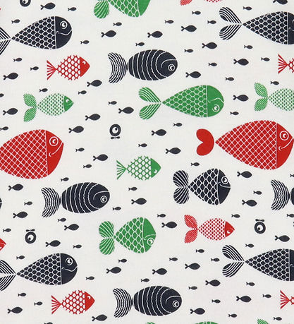 Katvig T-shirt - Navy/Red w. Fish