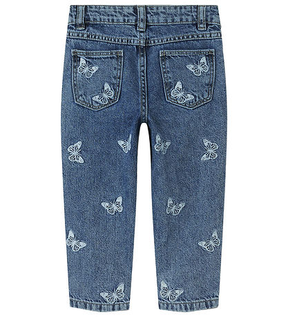 Name It Jeans - Noos - NmfBella - Medium+ Blue Denim w. Butterfl