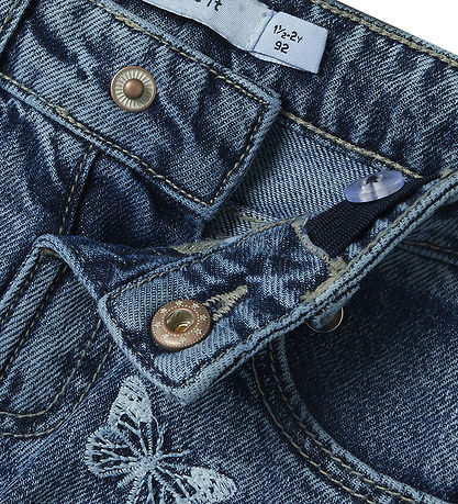 Name It Jeans - Noos - NmfBella - Medium+ Blue Denim w. Butterfl