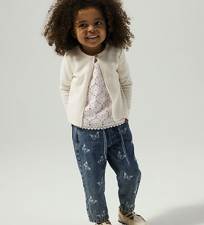 Name It Jeans - Noos - NmfBella - Medium+ Blue Denim w. Butterfl
