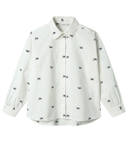 Name It Skyrta - NkfFilippas - Oversize - Bright White M. Slaufa