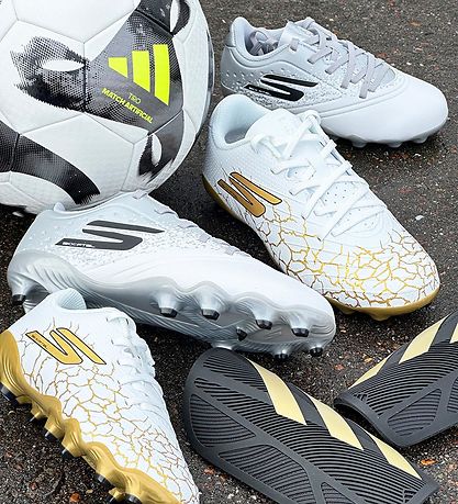 Skechers Fußballschuhe - Skx_1.5 Jr Jugend FG - Weiß/Gold