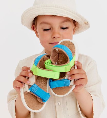 Bisgaard Sandalar - Nico - Björt Blue/Green