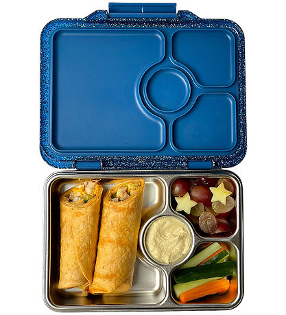 Yumbox Lunchbox w. 4 Rum - Bento Steel - Twilight Glitter
