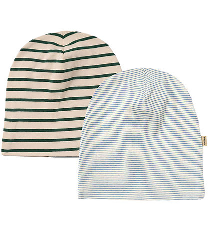 Wheat Mützen - 2er-Pack - Aidan - Blue Green Stripe