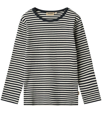 Wheat Bluse - Rib - Stig - Navy Rib Stripe