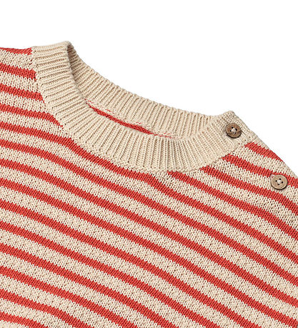 Wheat Pusero - Neulottu - Hiljainen - Punainen Stripe
