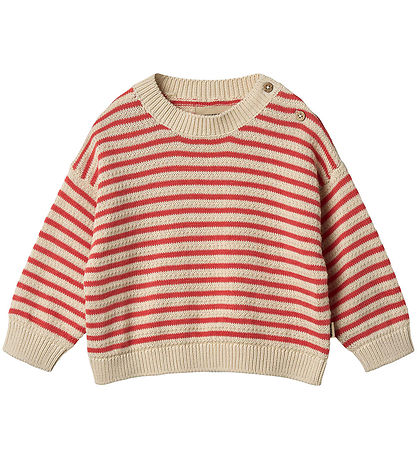 Wheat Pusero - Neulottu - Hiljainen - Punainen Stripe