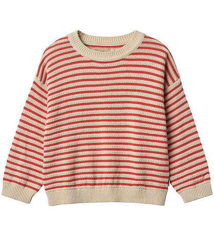 Wheat Pusero - Neulottu - Hiljainen - Punainen Stripe