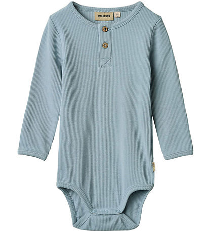 Wheat Bodysuit l/s - Rib - Benny - Calm Blue