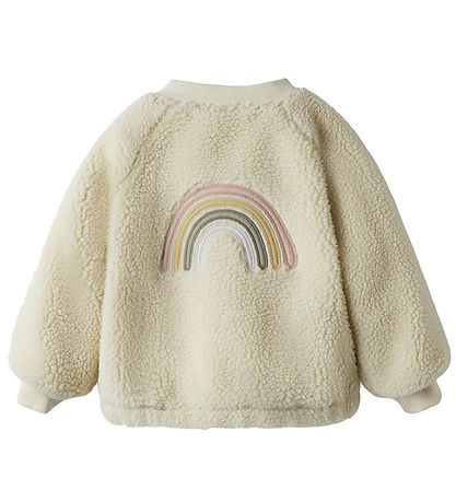 Lil' Atelier Fleece Jacket - NmnLajo - Turtledove/Rainbow