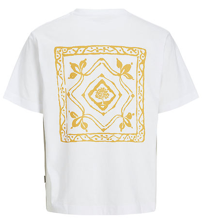 Jack & Jones Stuttermabolur - JorParos - Bright White/BANDANA