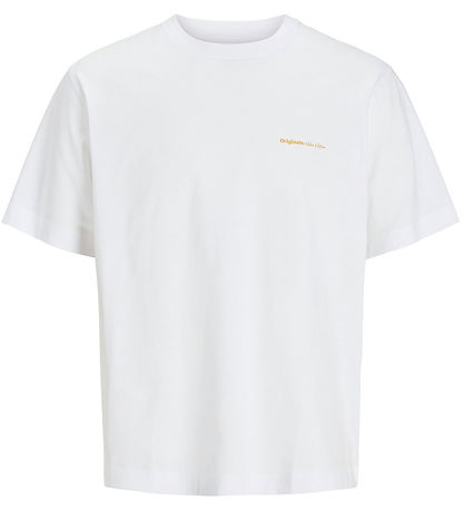 Jack & Jones Stuttermabolur - JorParos - Bright White/BANDANA