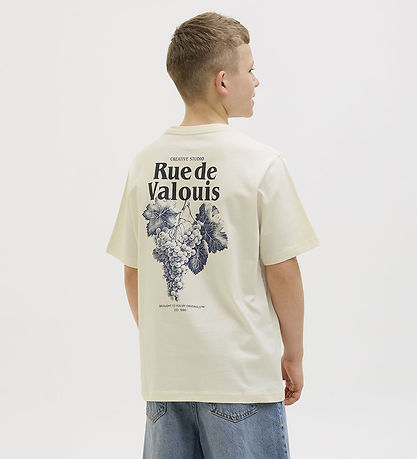 Jack & Jones T-shirt - JorParos - Antique White/GRAPES
